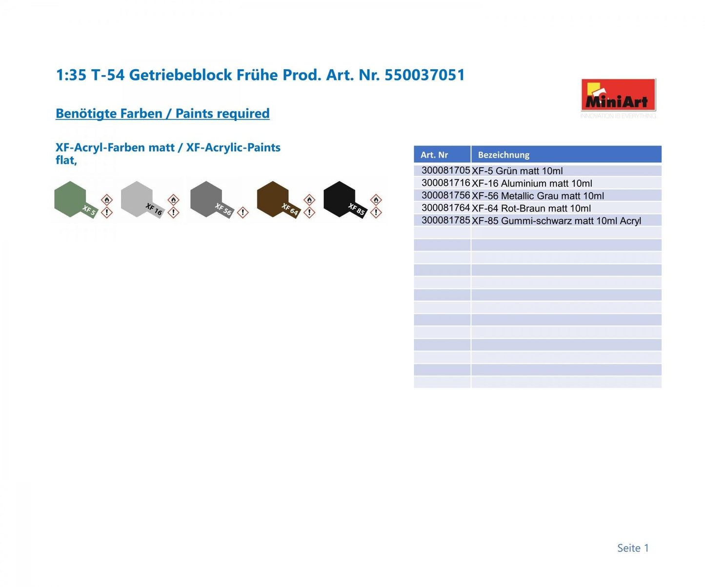 1:35 T-54 Early Transmission Set - 550037051